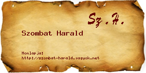 Szombat Harald névjegykártya